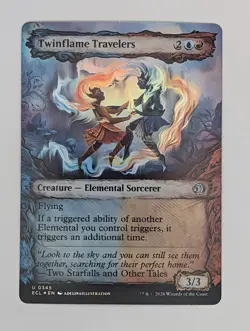 (Foil) Twinflame Travelers (Showcase) (345) Lorwyn Eclipsed Mtg NM - Image 1