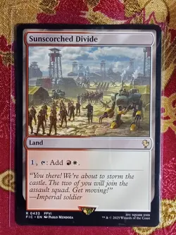 Sunscorched Divide COMMANDER: Final Fantasy Magic The Gathering MTG Rare Land - Image 1