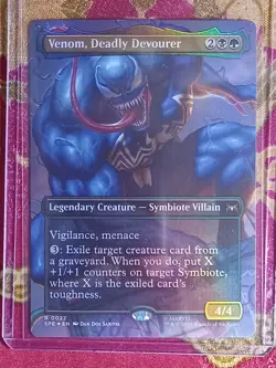 FOIL EXTENDED Venom, Deadly Devourer Marvel Spider-man Magic The Gathering MTG - Image 1