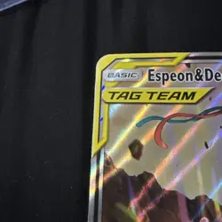 Espeon & Deoxys GX SM240 Tag Team Black Star Promo Jumbo Pokemon 2020 - Image 4