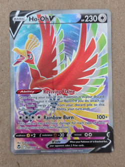 Ho-Oh V 187/195 Silver Tempest Full Art Pokemon TCG Card NM - Image 1