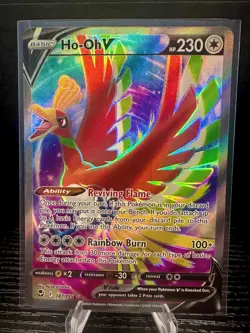 Ho-Oh V 187/195 Swsh12 Silver Tempest Full Art Pokemon TCG Card NM - Image 1