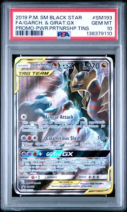 2019 POKEMON SM BLACK STAR PROMO #SM193 FULL ART/GARCHOMP & GIRATINA GX PSA 10 - Image 1