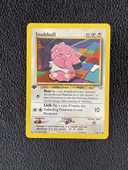 Snubbull 74/111 Common 1st Edition Near Mint Neo Genesis Pokemon NM/LP+ - Image 1
