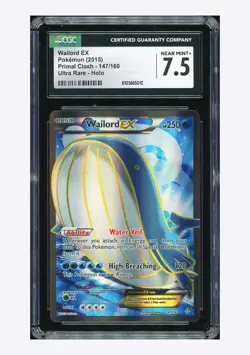 Pokemon CGC 7.5 Wailord EX Ultra Rare 2015 147/160 Primal Clash English - Image 1