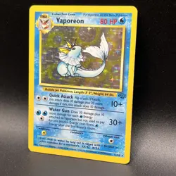 Pokemon TCG Vaporeon Holo Rare 12/64 Jungle Set Vintage WOTC /Shark Bait Auction - Image 4