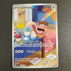 Pokemon TCG Lickitung Illustration Temporal Forces #180/162 Near Mint Condition - Image 1