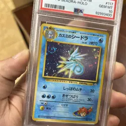 Pokemon 1998 Japanese Gym Misty's Seadra #117 Holo Rare PSA 10 Swirl ￼ - Image 3