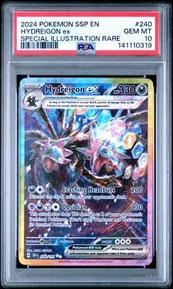2024 POKEMON SSP EN-SURGING SPARKS SPECIAL ILLUSTRATION RARE HYDREIGON EX PSA 10 - Image 1
