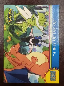 A Way Off Day Off OR15 Pokemon Topps Series 3 Orange Islands Blue Logo Charizard - Image 1