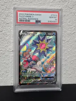 2022 POKEMON SWORD & SHIELD ASTRAL RADIANCE #TG13 FULL ART/STARMIE V PSA 10 GEM - Image 1