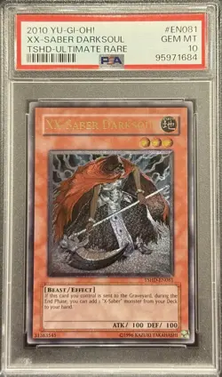 2010 PSA 10 YUGIOH TSHD ULTIMATE RARE XX SABER DARKSOUL 💎 - Image 1