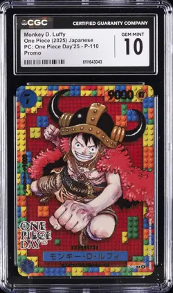 2025 ONE PIECE JPN PC: ONE PIECE DAY '25 PROMO MONKEY D. LUFFY CGC 10 GEM MINT - Image 1