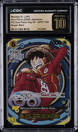 2024 ONE PIECE JAPANESE PC ONE PIECE DAY '24 MONKEY D. LUFFY CGC 10 PRISTINE - Image 1