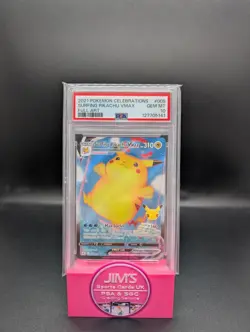 2021 POKEMON CELEBRATIONS #009 FULL ART/SURFING PIKACHU VMAX PSA 10 - Image 1