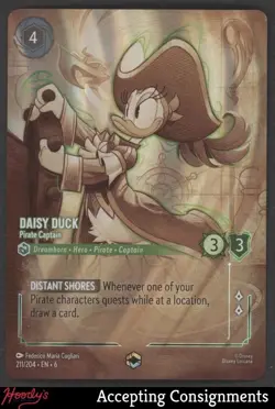 2024 Disney Lorcana TCG Azurite Sea #211 Daisy Duck - Pirate Captain FOIL EN - Image 1