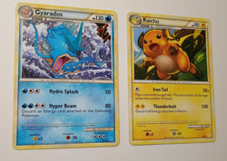 Pokemon TCG HGSS Trainer Kit Raichu 19/30, Gyrados 20/30 Non Holo LP. See Photos - Image 1