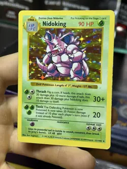 Nidoking 11/102 SHADOWLESS Base Set 1999 Holo Rare WOTC Pokemon Card TCG - Image 3