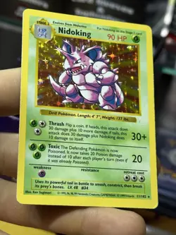 Nidoking 11/102 SHADOWLESS Base Set 1999 Holo Rare WOTC Pokemon Card TCG - Image 4