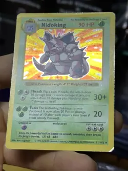 Nidoking 11/102 SHADOWLESS Base Set 1999 Holo Rare WOTC Pokemon Card TCG - Image 5