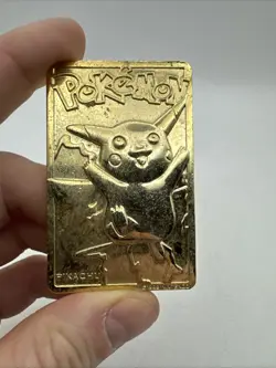 Pikachu 1999 Pokemon 23K Gold-Plated Burger King Nintendo Promo Trading Card - Image 1