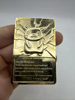 Pikachu 1999 Pokemon 23K Gold-Plated Burger King Nintendo Promo Trading Card - Image 4