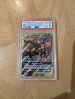 Pokemon TCG - Umbreon & Darkrai GX Black Star Promo #SM241 Sun and Moon PSA 8 - Image 1