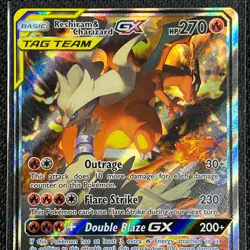 Reshiram & Charizard GX Tag Team SM201 Pokemon Card Black Star Promo TCG CCG - Image 4