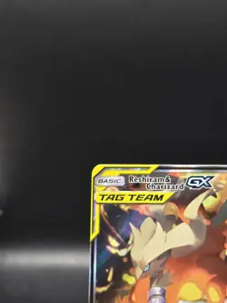 Pokemon TCG Reshiram & Charizard GX SM201 Black Star Promo Full Art Holo NM - Image 2