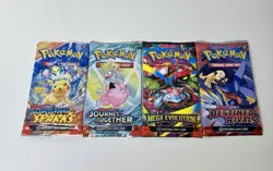 X4 Pokemon TCG Booster Packs Variety Lot Factory Sealed - Image 3