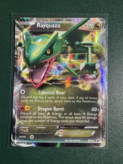 2012Pokemon Rayquaza EX BW47 Promo Card Black White Holo - Image 1