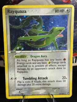 "Pokemon TCG Rayquaza EX Deoxys 22/107 Holo Rare - Collectible Card" - Image 1
