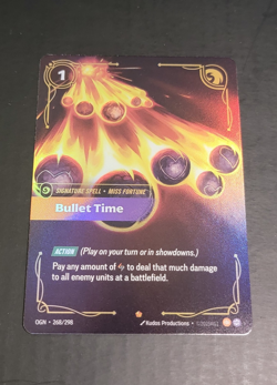Riftbound League Of Legends Origins Foil Card OGN 268 Bullet Time - Image 1