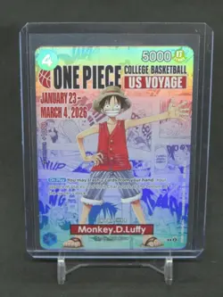 One Piece Monkey D. Luffy US College Basketball Promo Card RUTGERS SP AL2 - Image 1