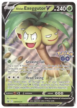 2022 Pokemon GO Black Star Promo Alolan Exeggutor V (Jumbo Card) #SWSH225 - Image 1