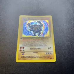 Pokemon Machamp Base Set 1st Edition Holo Card 8/102 - Image 4
