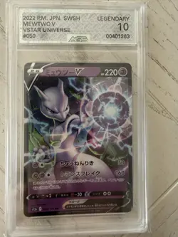 Pokemon TCG Mewtwo V 050/172 Holo Ultra Rare Card VSTAR Universe Japanese AGS 10 - Image 1