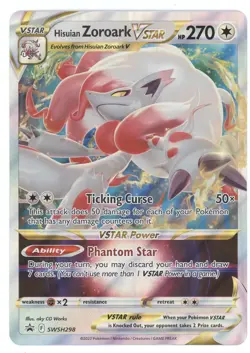 2022 Pokemon SWSH Black Star Promos Hisuian Zoroark VSTAR (Jumbo Card) #SWSH298 - Image 1