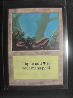 1 x Forest (Rocks) - Alpha - Light Play - MTG lp - Image 1