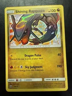 Pokemon TCG Shining Rayquaza Holo Rare Shining Legends 56/73 Possible PSA 10 - Image 1