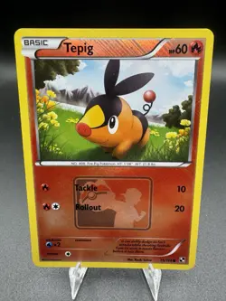 Pokemon Tepig Crosshatch Holo League Promo B&W 15/114 NM - Image 1