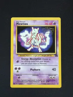 Mewtwo - #3 Black Star Promo - WOTC Unlimited - Pokemon TCG - 1999 - LP - Image 1