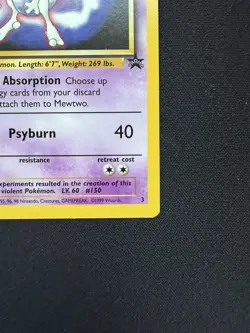 Mewtwo - #3 Black Star Promo - WOTC Unlimited - Pokemon TCG - 1999 - LP - Image 3