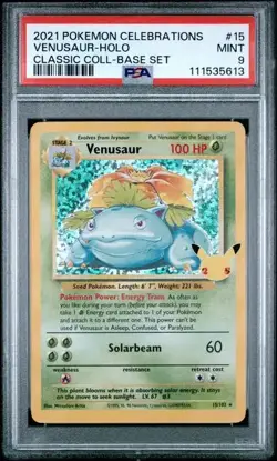 2021 POKEMON CELEBRATIONS CLASSIC COLLECTION 15 VENUSAUR-HOLO - Image 1