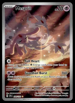 2024 Pokemon Surging Sparks Mesprit Illustrations Rare Holo #204 C24 - Image 1