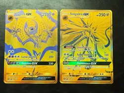 Pokemon TCG Lunala GX SM103a & Solgaleo GX SM104a Hidden Fates - NM - Image 1