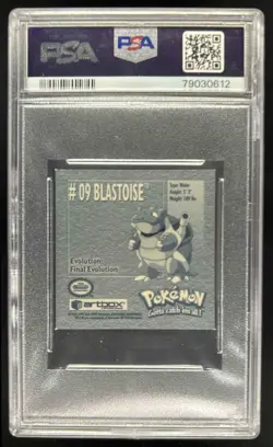 1999 Pokemon Blastoise Stickers Series 1 #9 PSA 9 MINT - Image 2