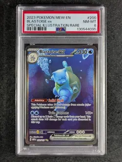 2023 Pokemon BLASTOISE EX #200/165 Scarlet & Violet 151 SIR English PSA 8 - Image 1