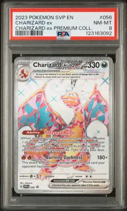 2023 POKEMON SVP EN-SV BLACK STAR PROMO #056 CHARIZARD EX PSA 8 - Image 1