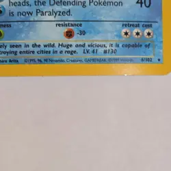 Pokemon Gyarados Base Set Holo Rare 6/102 English 1999 Wizards of the Coast - Image 3
